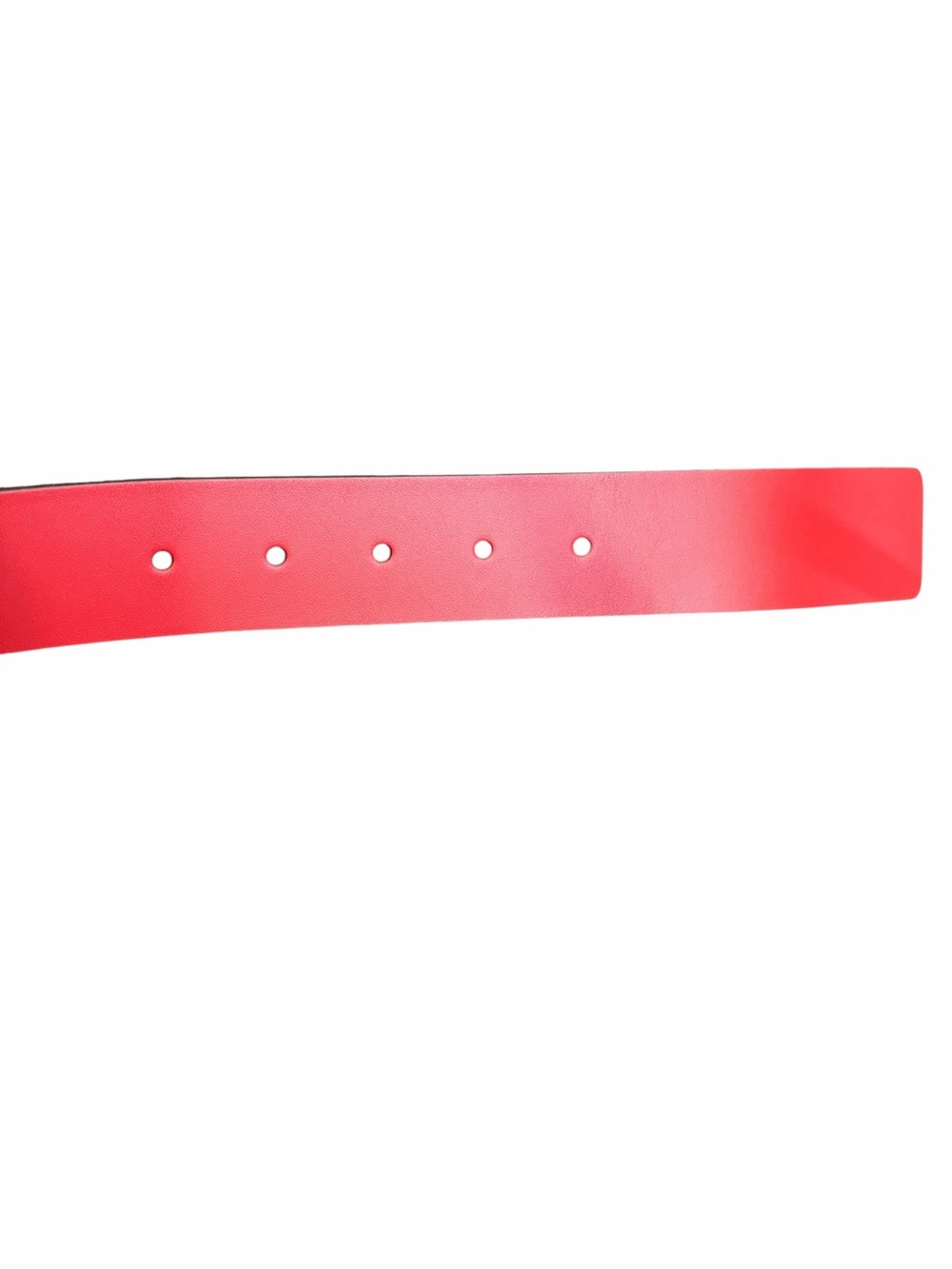Gucci Red Leather Double G Buckle Belt - Picture 5 of 6